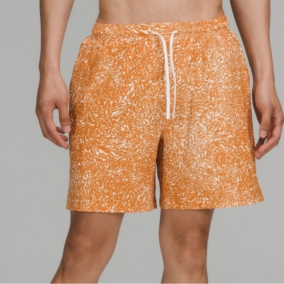 lululemon athletica Other - Lululemon Pool Short 7” (Crunch Max Lemon Sorbet Autumn Orange) XL